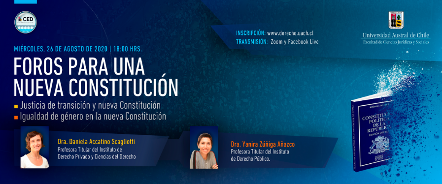 26.08.2020. Banner Foros para una nueva Constitución