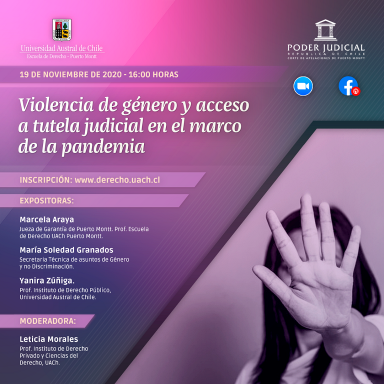 Afiche para RRSS Violencia de género y acceso a tutela judicial