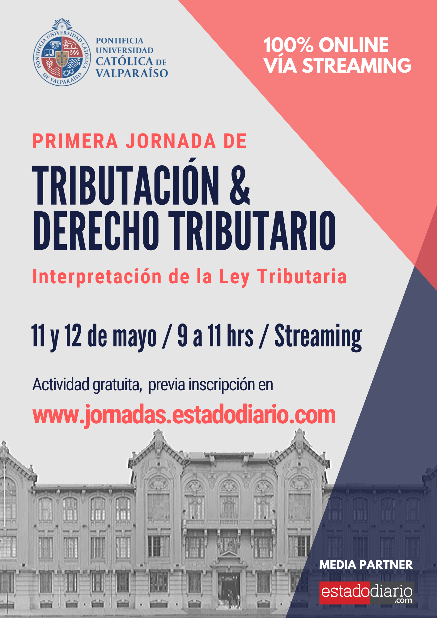 Primera Jornada Derecho Tributario PUCV Afiche 1