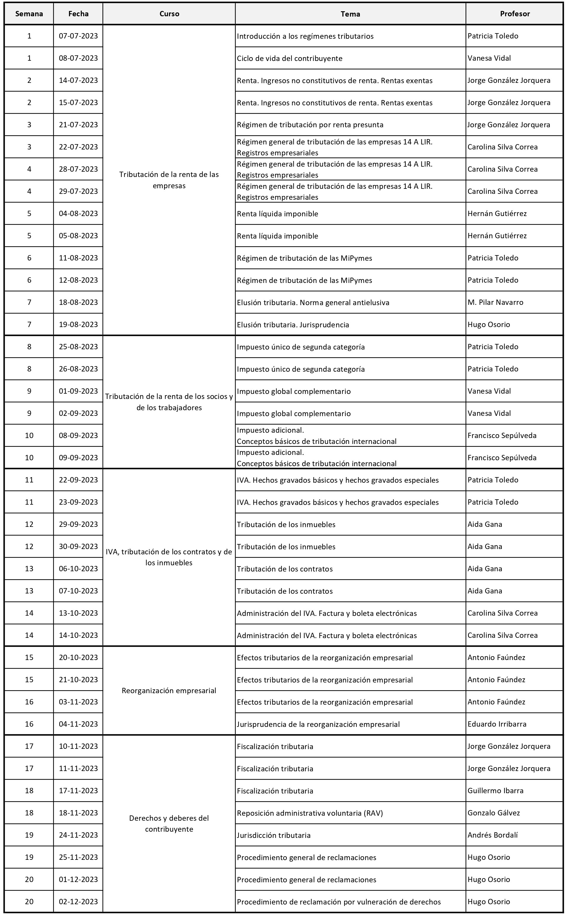 CalendarioDerechoTributario