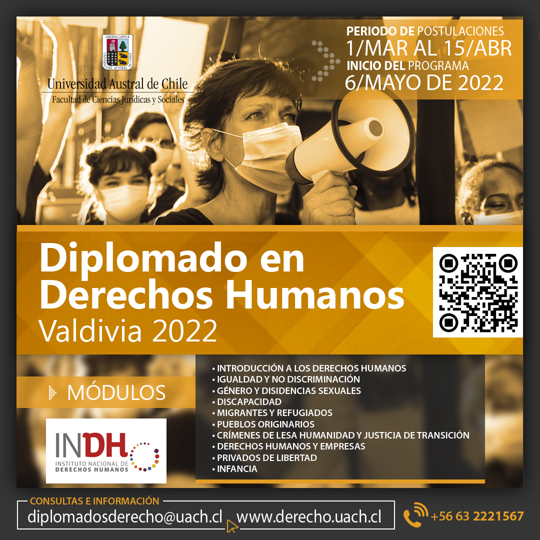 Afiche Diplomado en DDHH