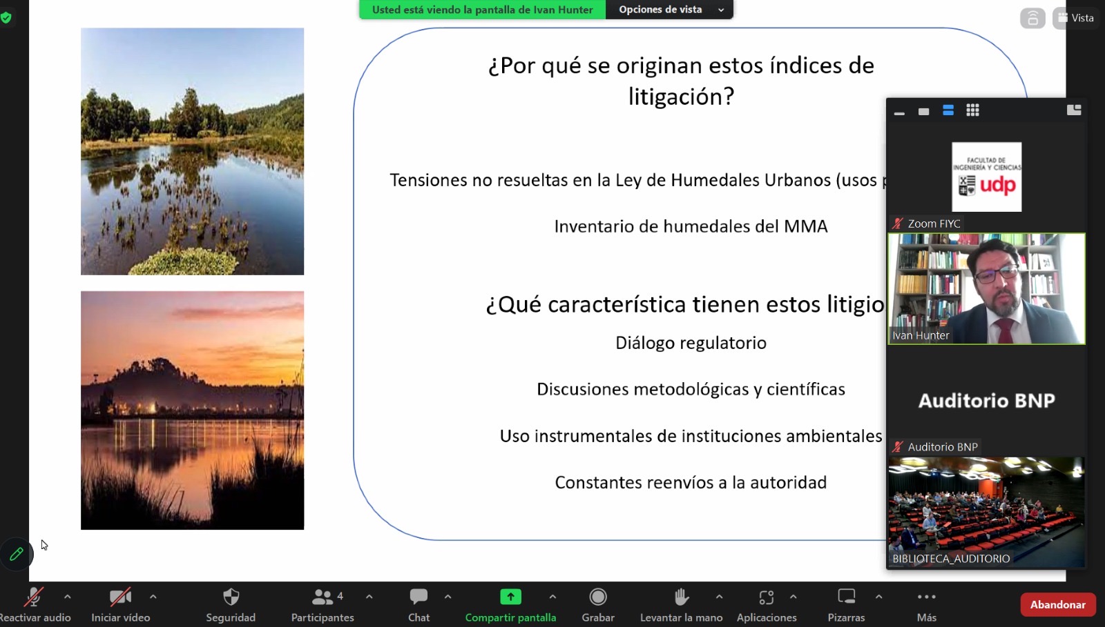 MINISTRO HUNTER EXPOSICIÓN II CONGRESO ECOHIDROLOGÍA